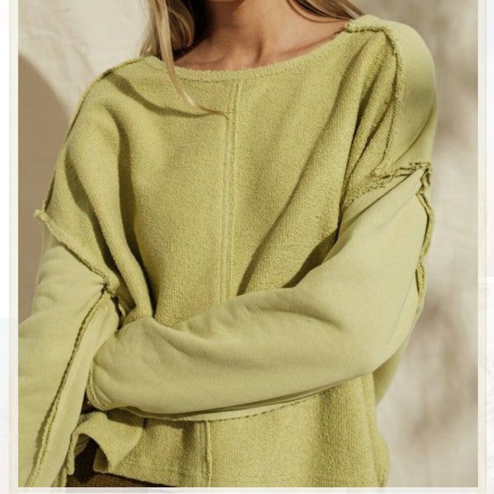 Ascot + Hart PaperMoon Green Sweater